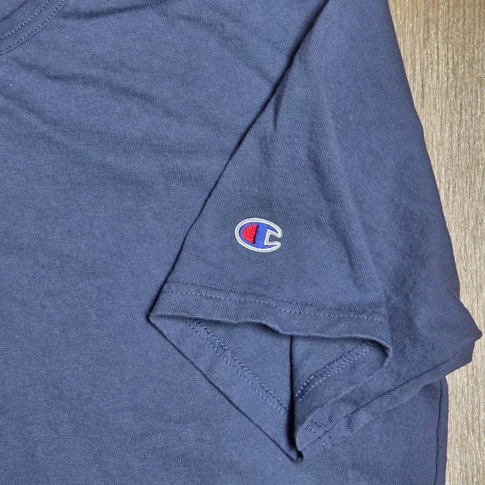 Vintage Champion Crewneck T Shirt Men's Size L Blue Short Sleeve‎ Logo - Picture 5 of 7